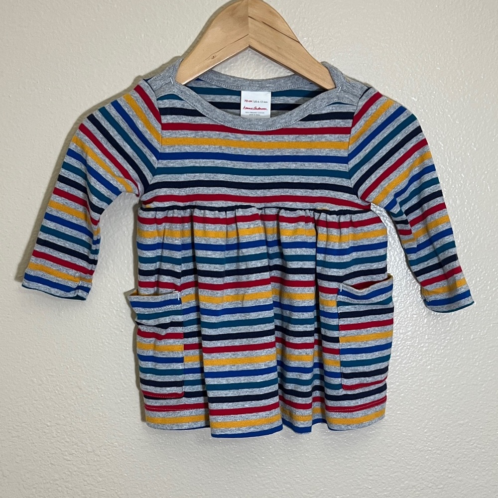 Hanna Andersson Colorful Striped Long Sleeve Dress